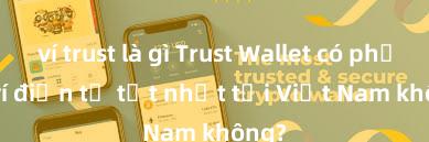 ví trust là gì Trust Wallet có phải là ví điện tử tốt nhất tại Việt Nam không?